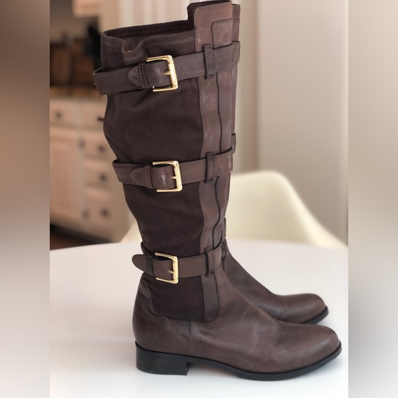 Cole Haan Nike Air Brown Tall Boots Size 8 - Picture 5 of 10